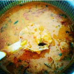 A picture of Malabar style prawn creamy Gravy.