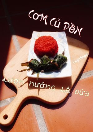 Hình của món LƯƠN (GÀ, CÁ…) CUỘN LÁ NẾP NƯỚNG/ CHIÊN- CƠM CỦ DỀN.