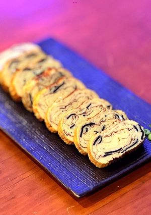 A picture of Black truffle tamagoyaki.