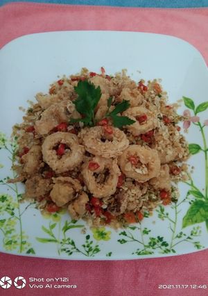 Foto resep 🥰 Cumi Tepung Lada garam oatmeal 🥰
