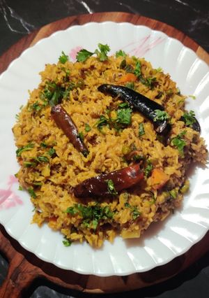 A picture of GREEN MOONG DAL KHICHDI with VEGGIES...