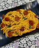 SP.0979 - Mì Trứng Xào Lạp Xưởng Xốt Kem Rose