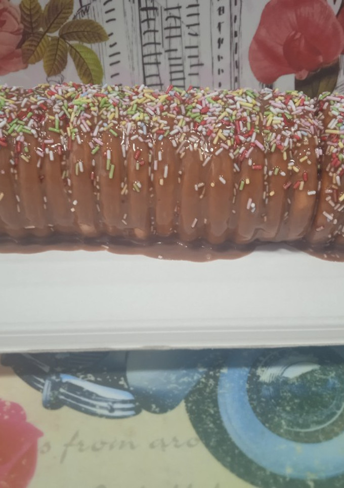 Una foto de Tronco de galletas y chocolate