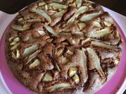Una foto di torta cacao pere