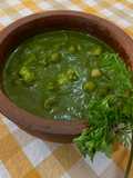 Palak Chana Paneer (spinach chickpea cottage cheese gravy)