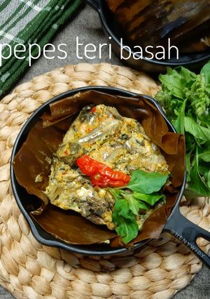 Foto resep Pepes teri basah