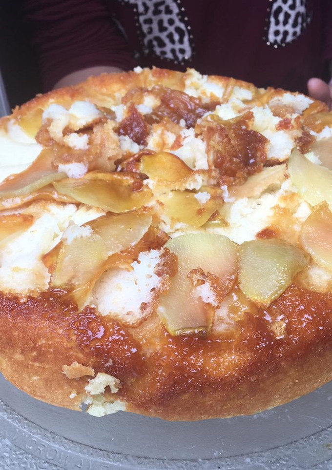Una foto de Torta invertida de manzanas