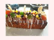 Una foto de postre de navidad
