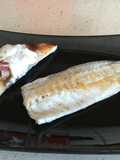Filetes de pescado con tostas de setas y panceta con all y oli gratinado