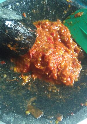 Foto resep Sambel pecel ayam