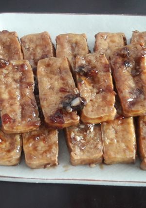 Hình của món Đậu hũ sốt nước tương tỏi ớt (chay).