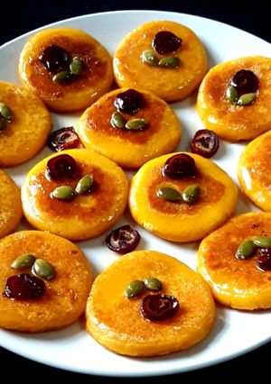 รูปของ เค้กข้าวเหนียวฟักทองหวาน Sweet Pumpkin Sticky Rice Cake