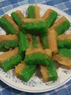 Foto resep Lapis pandan singkong parut