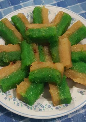 Foto resep Lapis pandan singkong parut