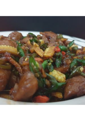 Foto resep Oseng bakso pedas manis