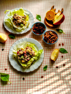 عکسی از دستور سالاد والدورف مرغ رژیمی