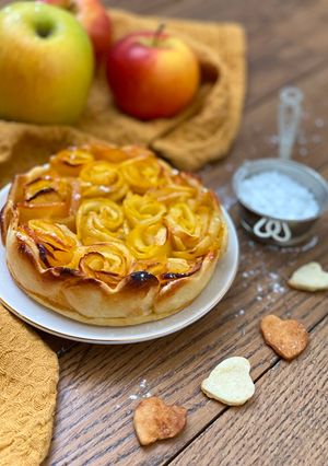 Une photo de Tarte aux roses de pomme