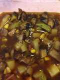Picadillo de hongos portobello #SinGluten