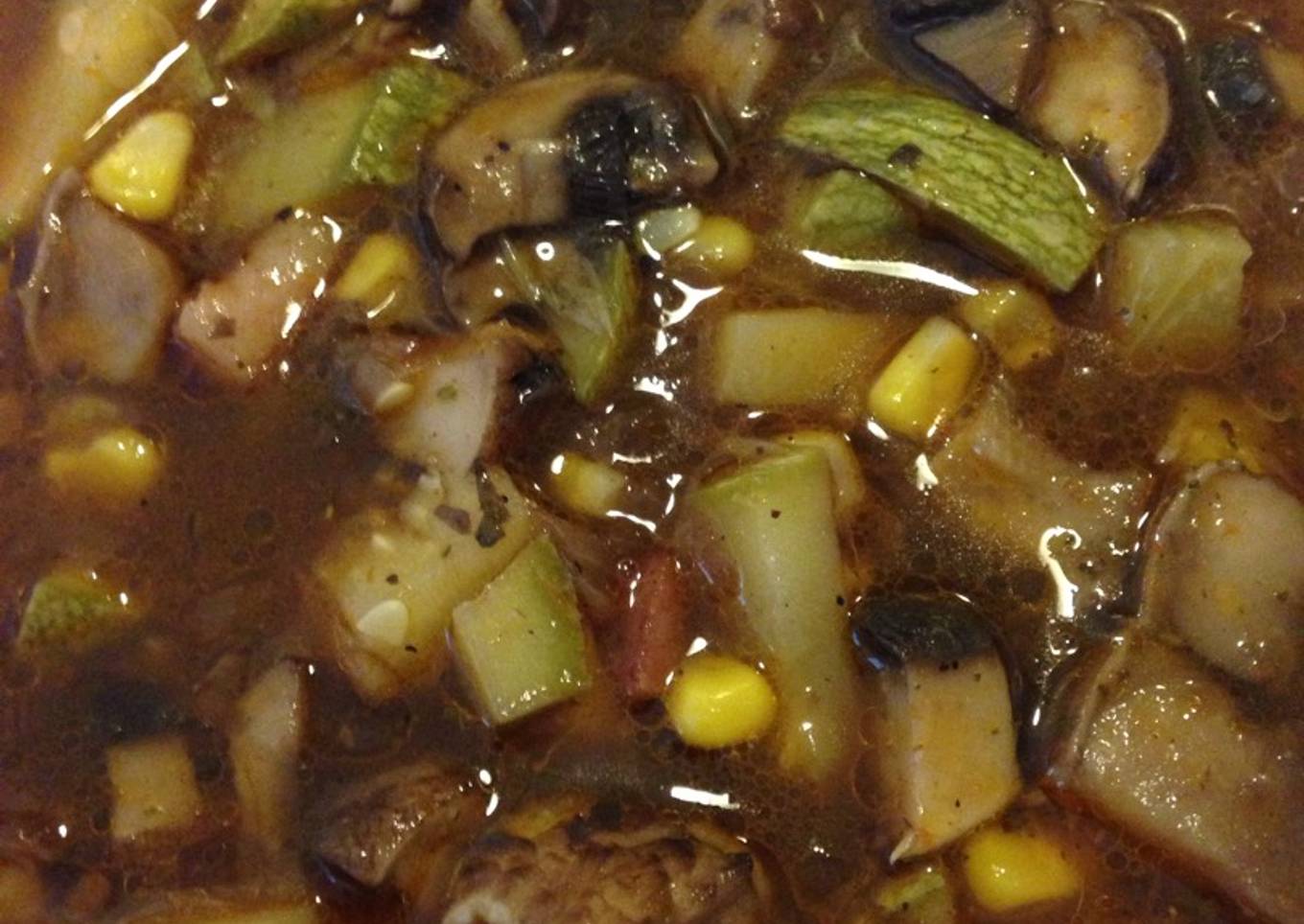 Picadillo de hongos portobello #SinGluten