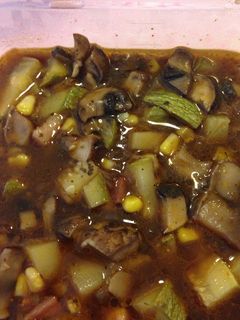 Una foto de Picadillo de hongos portobello #SinGluten
