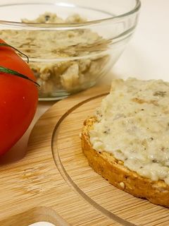 Una foto de Crema de berenjena a la brasa