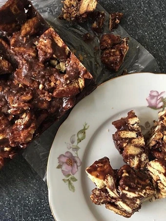 Recipe Kek Batik / Marie Biscuits Cake - NO BAKE the Can Spoil the Tongue Really delicious