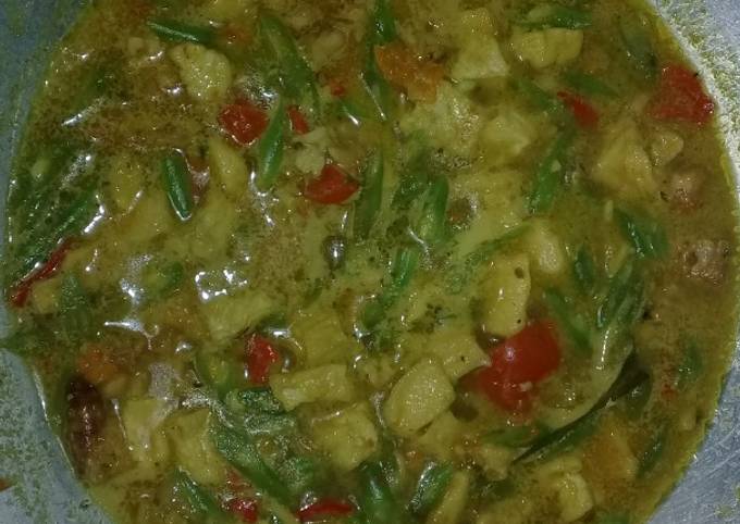 Standar Bagaimana cara bikin Sayur buntate (buncis tahu tempe) santan  nikmat