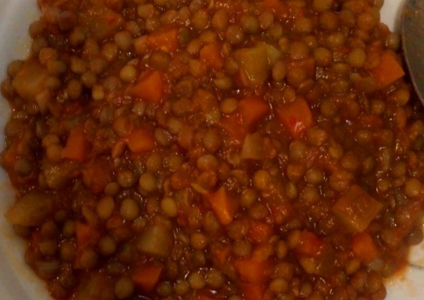 Picadillo de lentejas