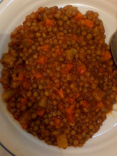 Una foto de Picadillo de lentejas