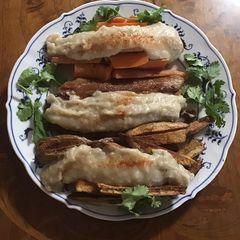 A picture of California Farm Oyster Mushroom Steak Dinner.