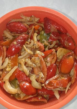 Foto resep Oseng kulit melinjo mix teri