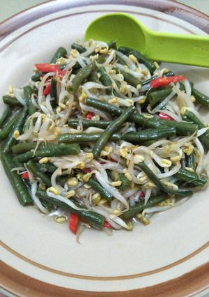 Foto resep Tumis kacang panjang campur tauge