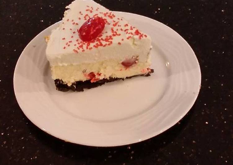 Recipe of White Chocolate Cherry Truffle Cheesecake