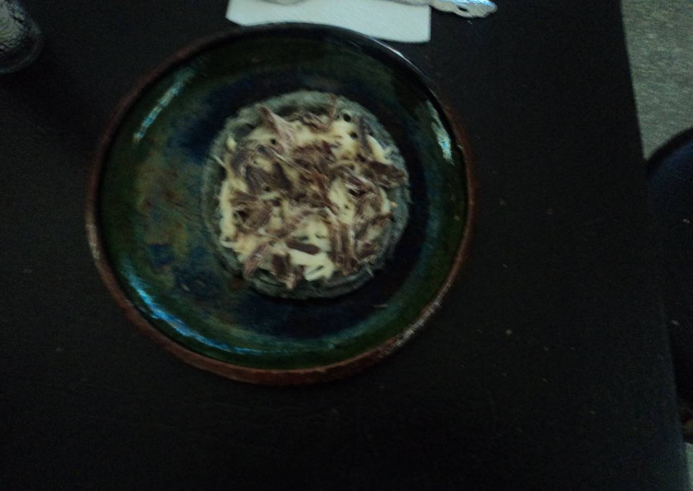 Sope de cecina navideño con queso de quesadilla ranchero tipo el Pirul