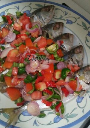 Foto resep Kembung kukus siram cabe