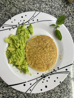 Una foto de Panqueque de avena salado