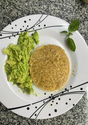 Una foto de Panqueque de avena salado