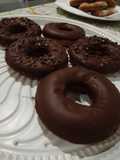 Rosquinhas com cobertura de chocolate