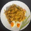 Kadai Prawn Biryani (Simple Home Version)