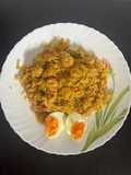 Kadai Prawn Biryani (Simple Home Version)