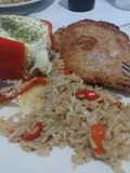 Suprema con morrón relleno