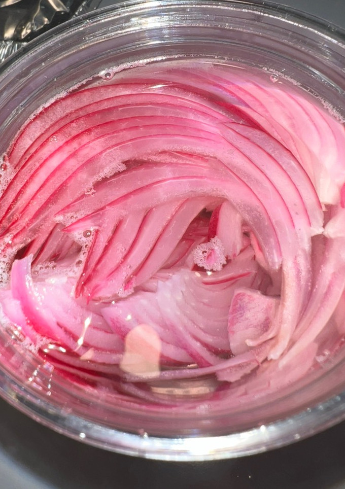 A picture of Pickled Red Onion.