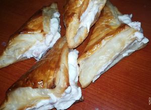 صورة لوصفة مونشو بكريمة الجبنة Manchons au fromage blanc