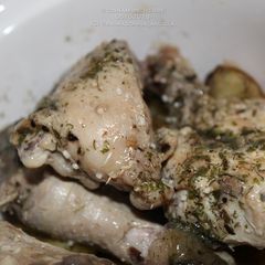 A picture of Chicken and Potato with Homemade Ranch Dressing in Slow Cooker.