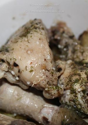 A picture of Chicken and Potato with Homemade Ranch Dressing in Slow Cooker.
