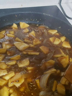 Una foto de Chuletas de sajonia salsa de miel de palma