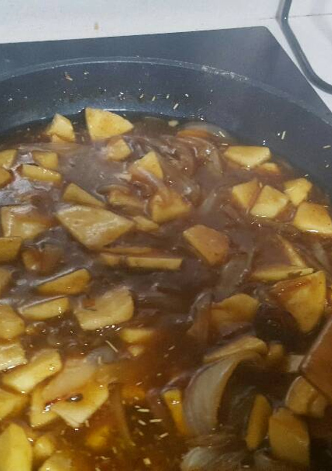 Una foto de Chuletas de sajonia salsa de miel de palma