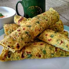 A picture of Methi paratha/Thepla.