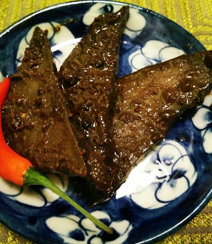 Hình của món Gan rim khô Đà Nẵng.