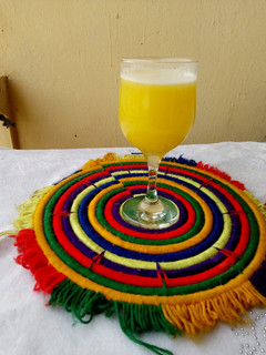 A picture of Pineapple and ginger juice.